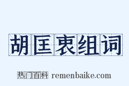 胡匡衷组词是什么意思的图片